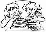 Cooking Kids Cliparts Coloring Class Attribution Forget Link Don sketch template