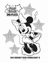 Minnie Star Coloring Pop Printable Disney Pages Mouse Choose Board sketch template