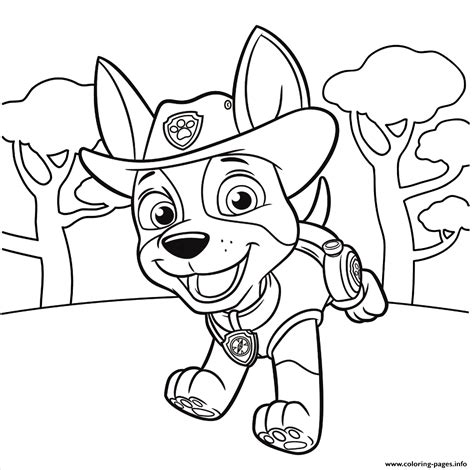 coloring pages paw patrol tracker paw patrol coloring pages