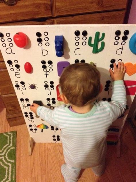 A Tactile Braille Alphabet Board Braille And Braille Toys Pinterest