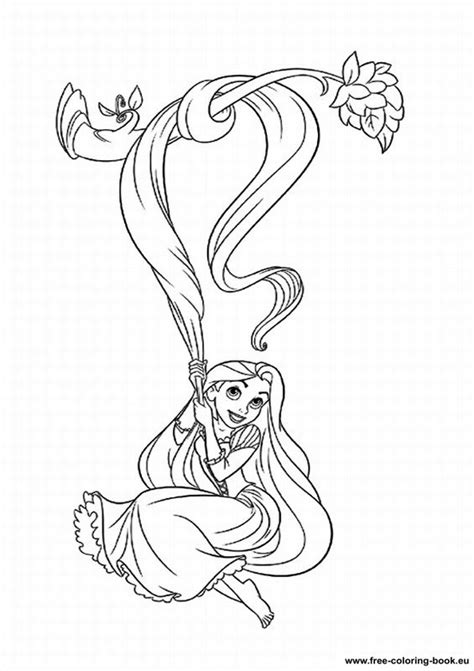 barbie  rapunzel coloring pages learny kids