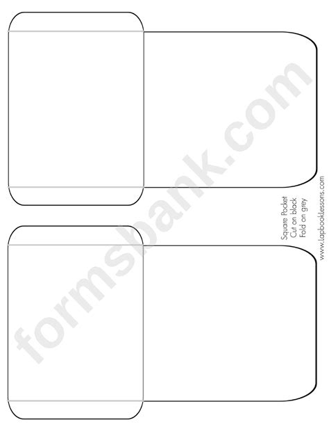paper square pocket template printable