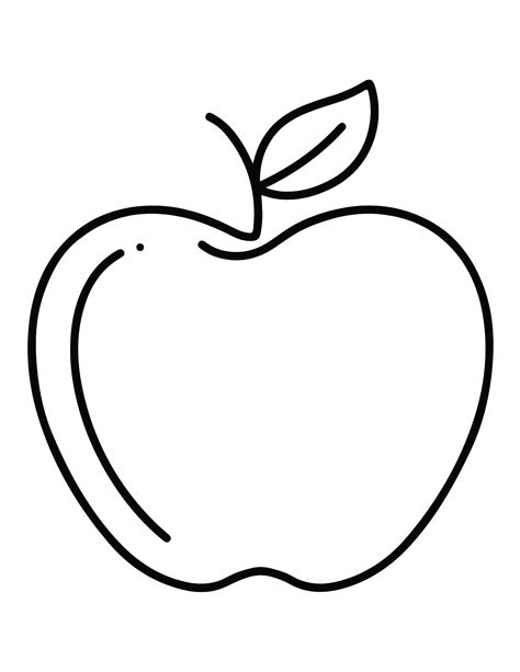 apple white coloring page
