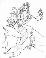 Barbie Mermaid Coloring Pages Princess Printable H2o Dolphin Girl Realistic Drawing Tale Kids Sheet Queen Color Mermaids Getdrawings Girls Clipart sketch template