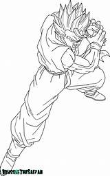 Gohan Coloring Ssj2 Super Saiyan Lineart Pages Search Again Bar Case Looking Don Print Use Find Top sketch template
