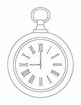 Pocket Clock Coloring Pages Drawing Outline Line Alarm Drawings Template Tattoo Bestcoloringpages Alice Wonderland Printable Color Kids Tattoos Sheets Wrist sketch template