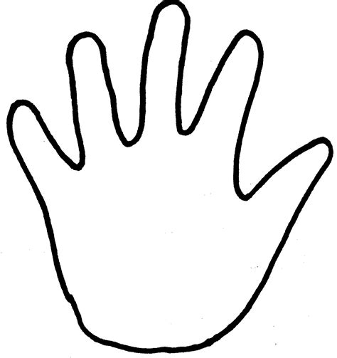 handprint template printable clipart