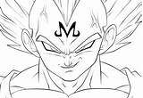 Vegeta Majin Getdrawings Transparent Goku Ywd Xcolorings sketch template