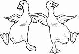 Goose Two Dance Coloring Gif Color Pages sketch template