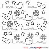 Hearts Stars Coloring Sheet Valentine Colouring Pages Valentines Title sketch template