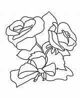 Coloring Roses Pages Flower Bow Amish Rose Hearts Color Getcolorings Sketches Printable sketch template