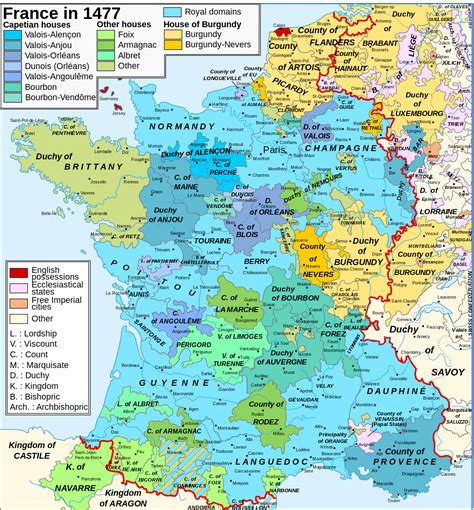 kingdom  france  year  vivid maps