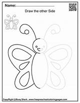 Symmetry Pages Worksheets Freepreschoolcoloringpages sketch template