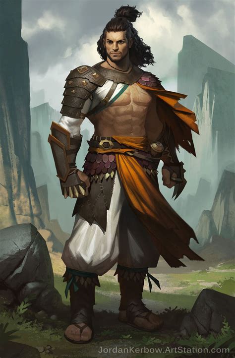 man male  pathfinder dnd shirtless monk brawler pathfinder monk