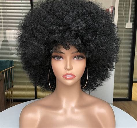 Afro Wigs For Black Women Women Black Brown Afro Curly Wig Short Hair