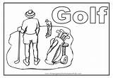 Coloring Golf Pages Sport Popular sketch template