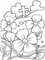Remembrance Coloring Pages Poppy Anzac Printable Kids Colouring Poppies Children Sheets Memorial Craft Sunday Activities Color Template Au Kindergarten Gallipoli sketch template