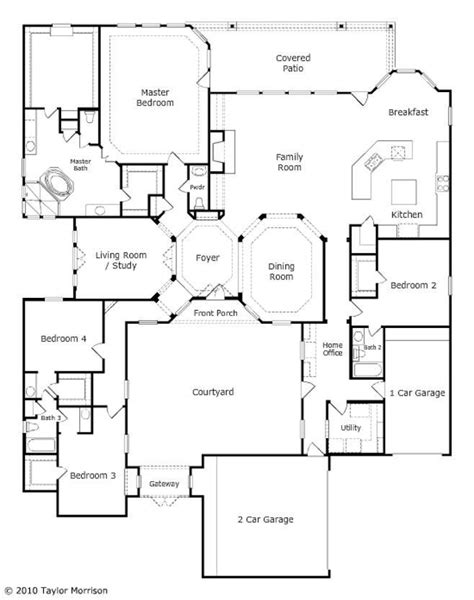 cool taylor morrison homes floor plans  home plans design