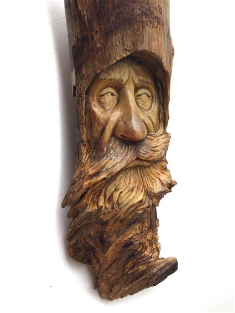 wood carving wood spirit wall art decor handmade woodworking hand carved face birthday gift