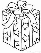 Coloring Birthday Pages Present Template Christmas Cadeau Un sketch template