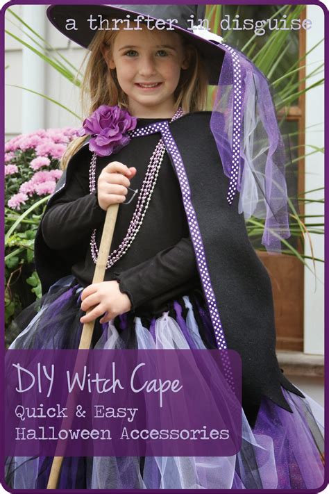 thrifter  disguise halloween witch costume part  fleece cape