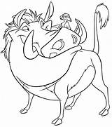 Timon Coloring Pumbaa Pages Disney Walt Characters Fanpop Stitch sketch template