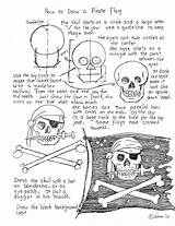 Pirate Flag Worksheet Draw Drawing Worksheets Artist Young Drawings Flags Lessons Scary Printable Project Choose Board sketch template