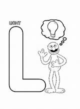 Letter Coloring Light Pages Printable sketch template
