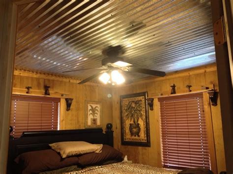Barn Tin Ceiling That Hubby Put In Ceiling Design House Design