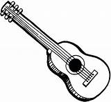 Coloring Guitar Pages Acoustic Outline Electric Getcolorings Getdrawings Clipartmag Drawing sketch template