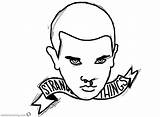 Stranger Things Coloring Eleven Pages Lineart Head Color Printable Kids sketch template