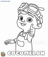 Cocomelon Coloring Pages Wonder Printing Characters Tom Animals Children sketch template
