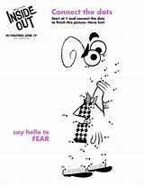 Fear Inside Dots Connect Coloring Printable Disney Activity Make Pages Activities Worksheets Emotions Sweeps4bloggers Therapy Movie Pixar Kids Insideout Insideoutevent sketch template