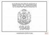 Wisconsin Flag Coloring State Pages Printable Flags Bird Drawing Popular Coloringhome Categories sketch template