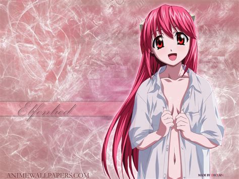 Blush Breasts Cleavage Elfen Lied Horns Long Hair Lucy