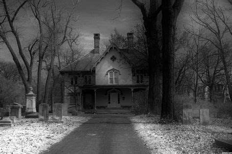 black  white haunted house google search