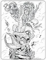 Loudlyeccentric Intricate Getdrawings Sirenas Getcolorings sketch template