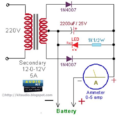 volt car battery charger circuit diagram