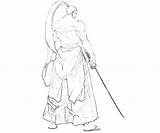 Shodown Samurai Genjuro Kibagami Weapon Coloring Pages Another Sword sketch template