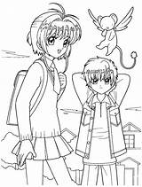 Cardcaptor Kolorowanki Captor Haruno Captors Dzieci Coloringhome sketch template