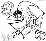 Nemo Finding Coloring Pages Gill Cartoon Colorings sketch template