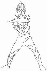 Ultraman Mewarnai Geed Raskrasil Terpopuler Diwarnai Gaia sketch template