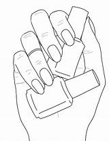 Coloring Nail Pages Popular sketch template
