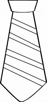 Tie Clipart Striped Clip Necktie Outline Cliparts Library Clipground Rectangle sketch template