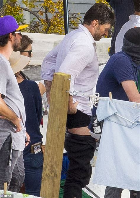 hugh jackman strips down to his underwear while filming reminiscence in