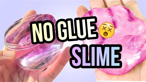 diy clear slime no glue youtube