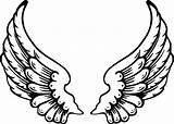 Wings Coloring Pages Hearts Heart Cliparts Clip Angel Don Cross Clipart Halo Wing Cartoon Angels Drawing Tattoo Eagle Kids Line sketch template