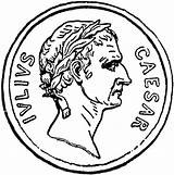 Coins Caesar Julius Romans Usf sketch template
