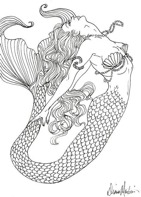 coloring pages mermaids coloring pages  print mermaid coloring book