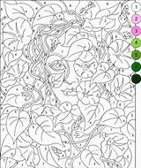 Coloring Pages Number Color Adult Adults Numbers Nicole Printable Books Girl Book Para Dibujos Mandala Paint Colouring Kids Abstractos Colorear sketch template